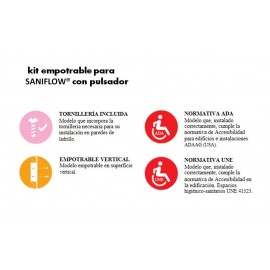 Kit empotrable KT0005C | Para Saniflow con pulsador