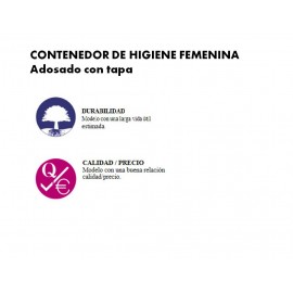 PP0006 | Contenedor de higiéne femenina adosado con tapa
