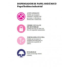 PR0302CS | Dispensador de papel higiénico industrial