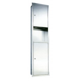 DTE0010CS | Dispensador papel toalla y papelera | Empotrado