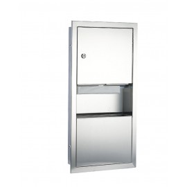 DTE0030CS | Unidad combinada con dispensador papel toalla y papelera | Empotrado