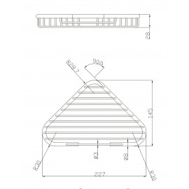 AC0964C| Jabonera tringular con rejilla